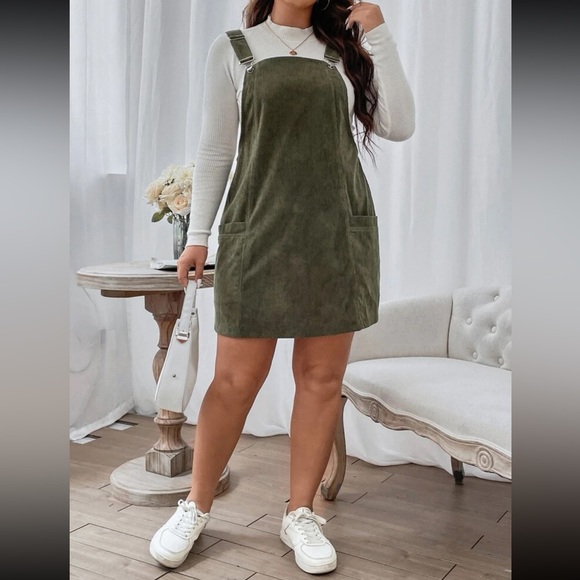 Boho plus size overall corduroy dress - Picture 7 of 16